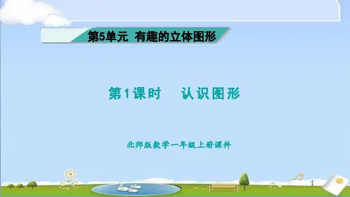 2024年秋新北师大版一年级上册数学教学课件 5.1 有趣的立体图形 认识图形