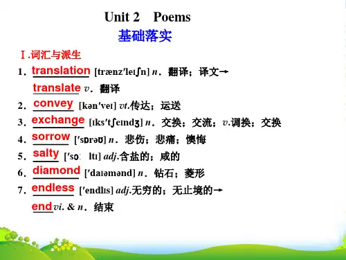 【步步高】高考英语大一轮复习 Book6 Unit 2 Poems课件 新人教