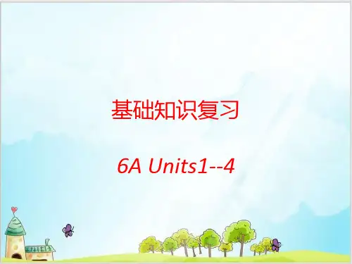 六年级下册英语精品ppt-Units1--4基础知识复习 译林版PPT-完美版