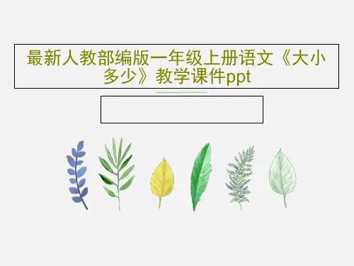 最新人教部编版一年级上册语文《大小多少》教学课件pptPPT20页