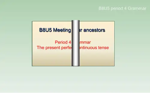 人教版高中英语高一必修8 U5 Meeting your ancestors