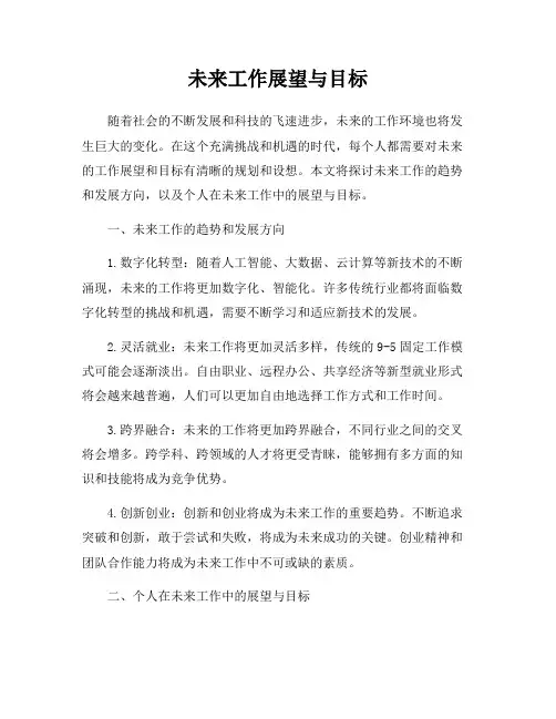未来工作展望与目标