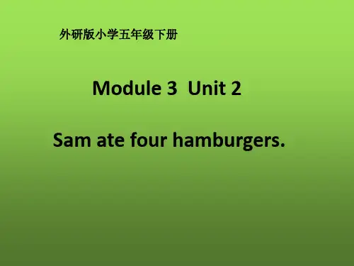 五年级英语下册课件-Module 3 Unit 2 Sam ate four hamburgers.107-外研版（三起）
