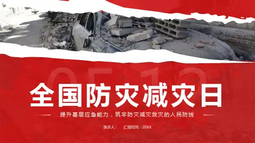 512全国防灾减灾日全民防灾减灾防震专题PPT课件