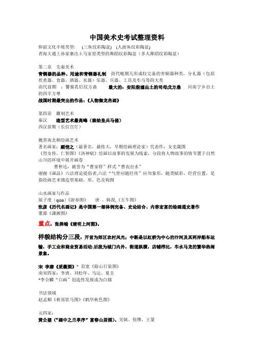 中国美术史整理资料