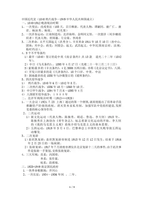 中国近代史