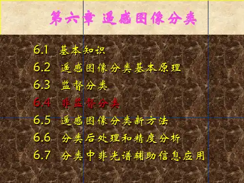 第六章 遥感图像分类(三)