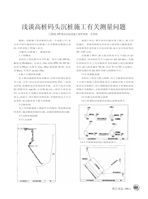 浅谈高桩码头沉桩施工有关测量问题