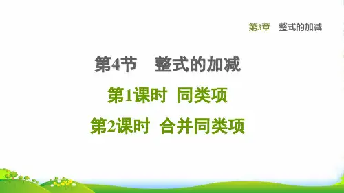 2022秋七年级数学上册第3章整式的加减3.4整式的加减1同类项2合并同类项课件新版华东师大版