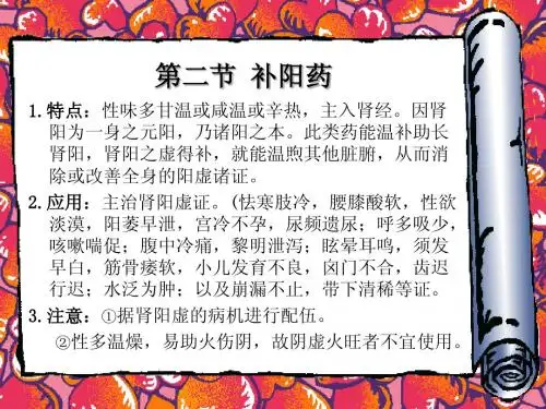 第24章 补虚药 第2节 补阳药