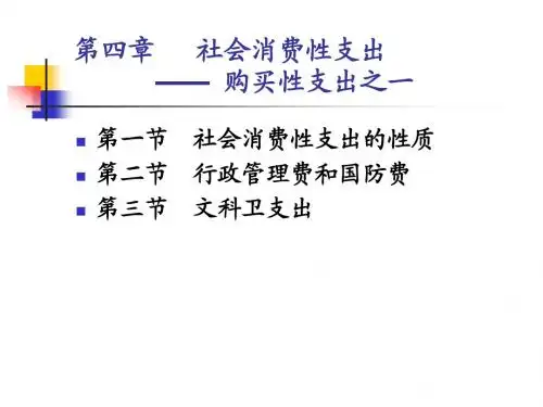 第四章   社会消费性