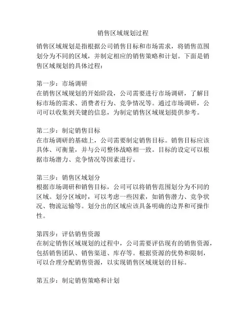 销售区域规划过程
