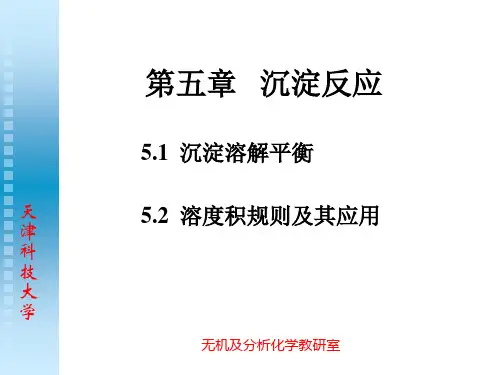 第五章沉淀反应