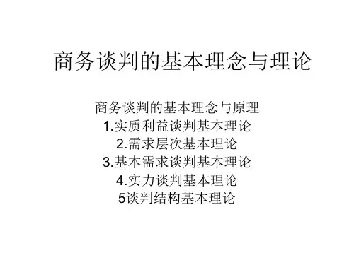 商务谈判基本理论