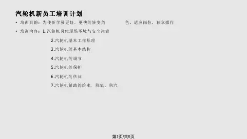 汽轮机新员工培训件PPT课件