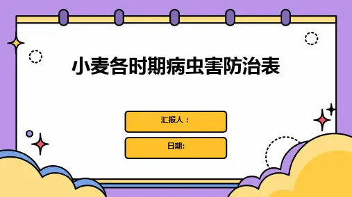 小麦各时期病虫害防治表