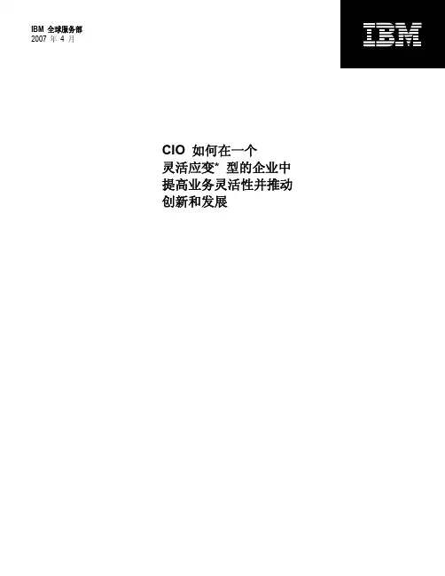 CIO如何提高业务灵活性并推动创新与发展(pdf 40页)