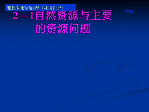 自然资源与主要的资源问题PPT课件(上课用)3 湘教版