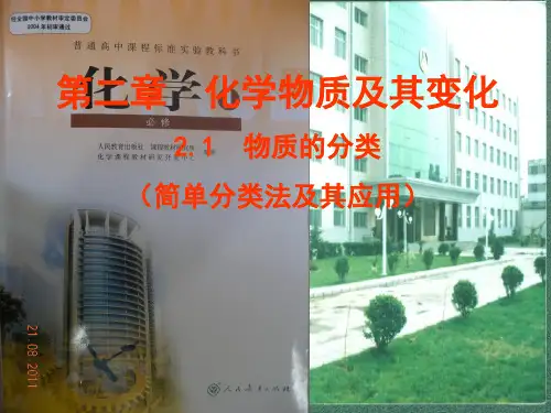 人教化学必修1第二章第1节物质的分类(共22张PPT)