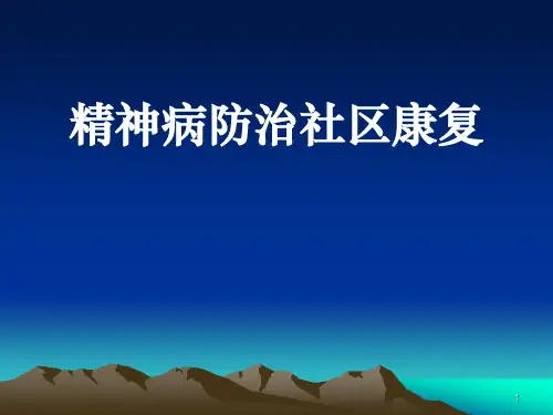 精神病社区康复ppt课件