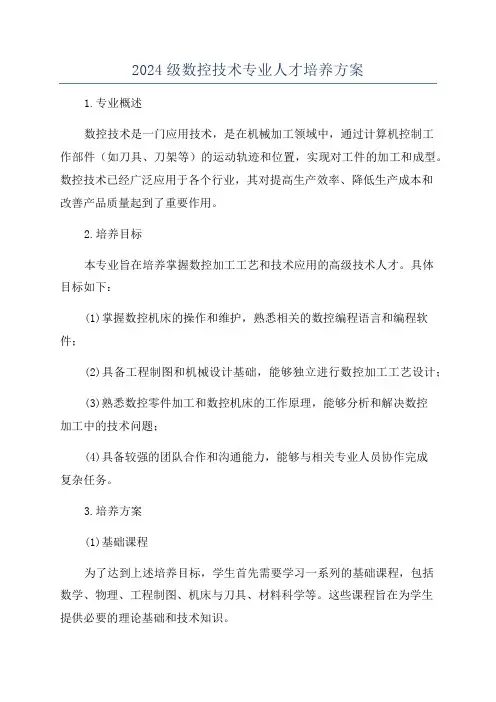 2024级数控技术专业人才培养方案