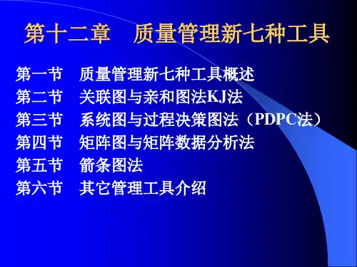 第十二章质量管理新七种工具