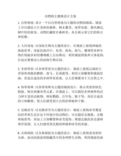 动物园主题墙设计方案