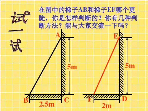 人教版初三数学从梯子的倾斜程度谈起2(PPT)3-3