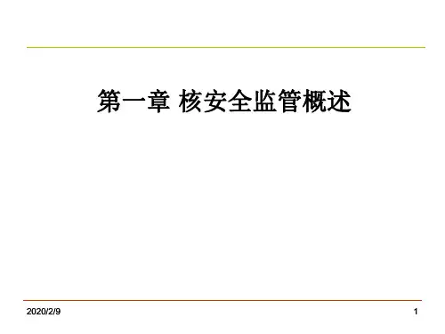 2013年-注册核安全工程师-专业实务-第一章 核安全监管概述