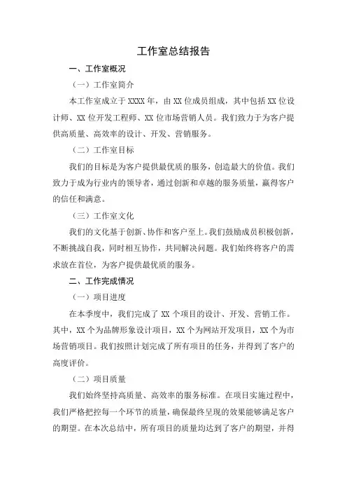 工作室总结报告