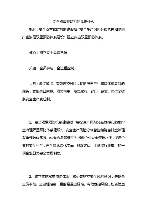 安全双重预防机制是指什么