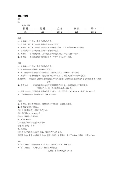 服装制作工艺：西裤(图