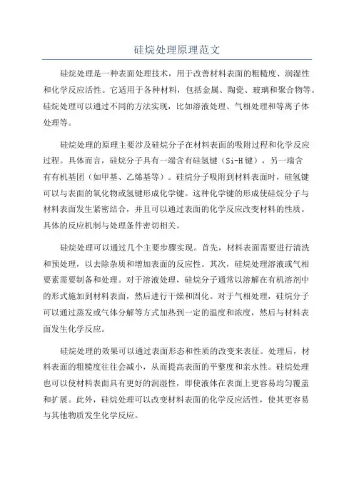 硅烷处理原理范文