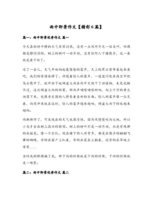雨中即景作文【精彩6篇】