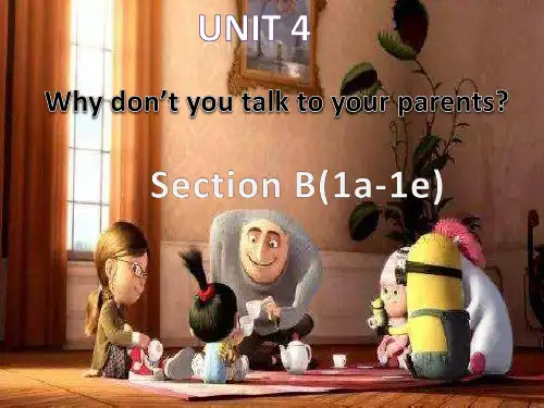 Unit 4 Why don't you talk to your parents课件