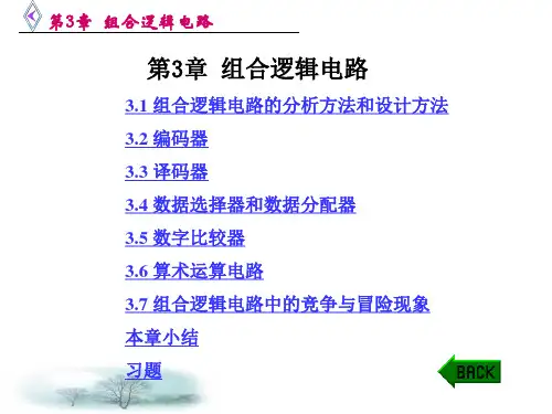 第3章 组合逻辑电路(数电)