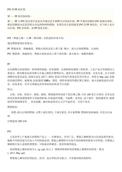 pp与pvc区别