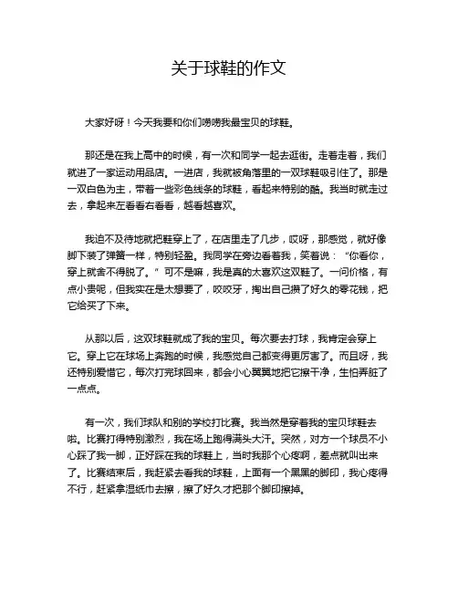 关于球鞋的作文