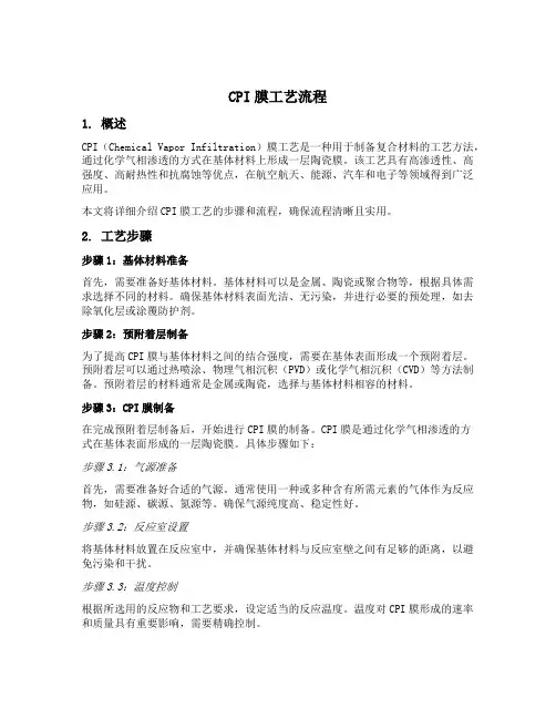 cpi膜工艺流程