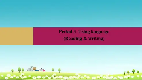 人教版新课标高中英语必修三Unit 4 Astronomy the science of the stars Using languageppt课件
