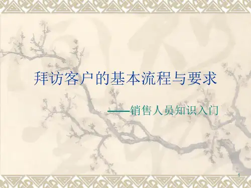 拜访客户的基本流程PPT课件