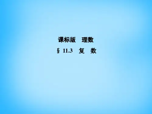 高考数学一轮复习 11.3复数课件