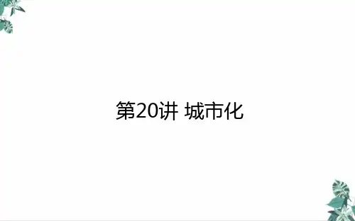 高考地理一轮复习城市化课件新人教版