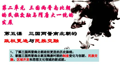 第5课三国两晋南北朝的政权更迭与民族交融