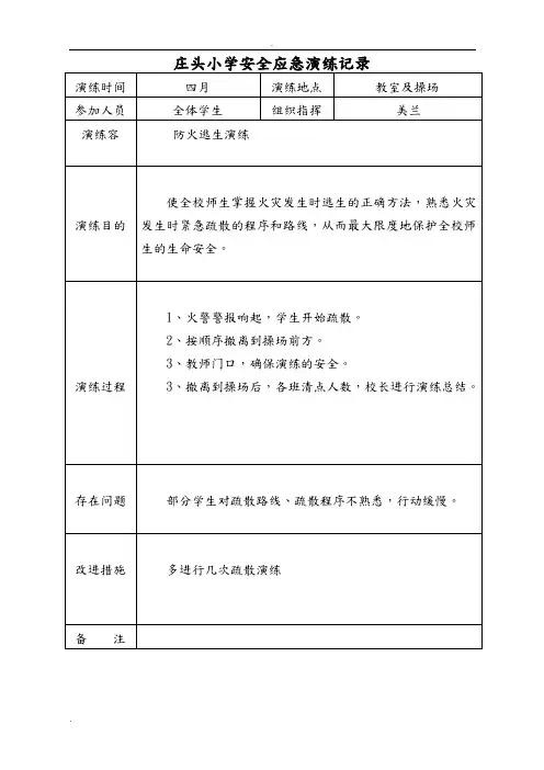 安全演练记录