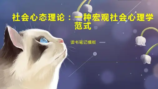 社会心态理论：一种宏观社会心理学范式
