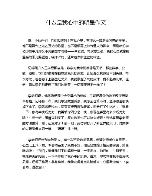 什厶是我心中的明星作文