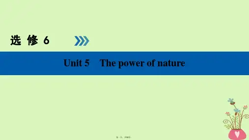 全国通用版高考英语大一轮复习Unit5Thepowerofnature课件新人教版选修6050612