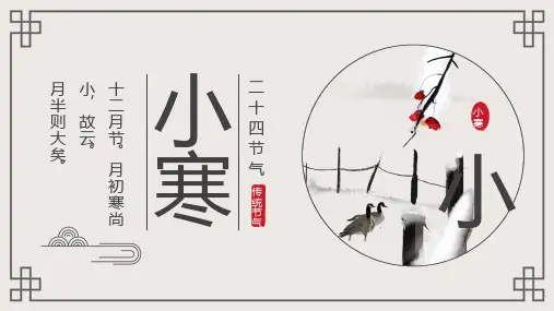中国风小寒传统节气PPT模板