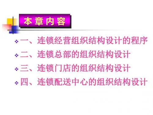 连锁药店的组织架构设计